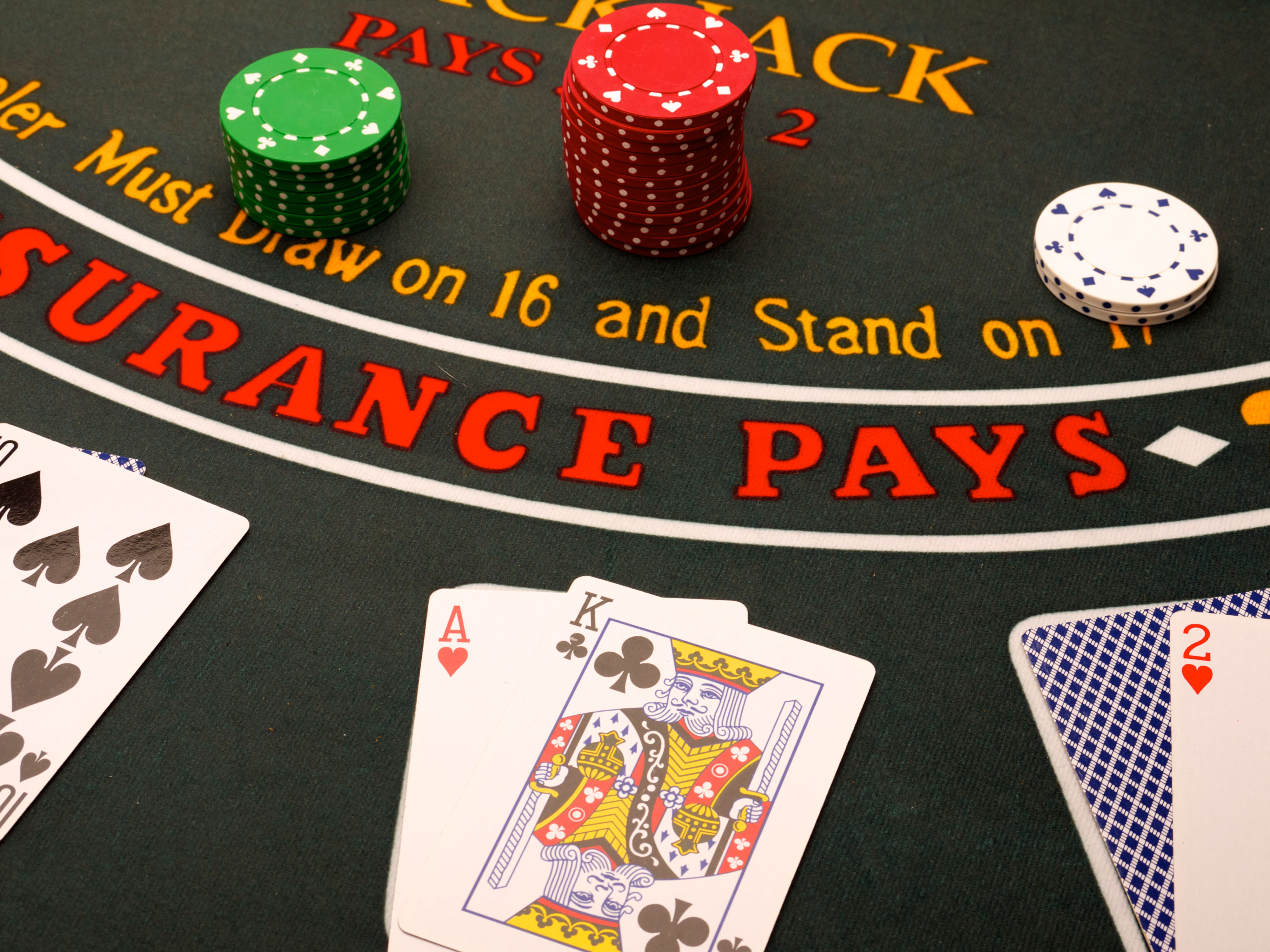 Blackjack table