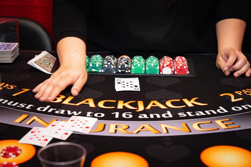 Blackjack table