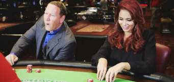 Ray Parlour and Amy Childs playing Blackjack with 888casino