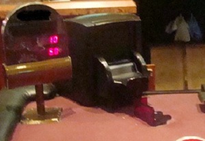 Image of shuffle discard tray sitting directly below the cradle