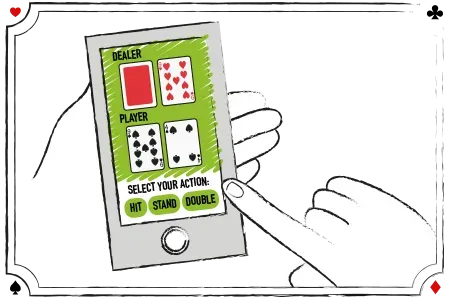 Blackjack on smartphone